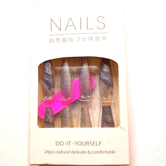 24pc Marble Coffin Nail Kit - Picture 3 of 5